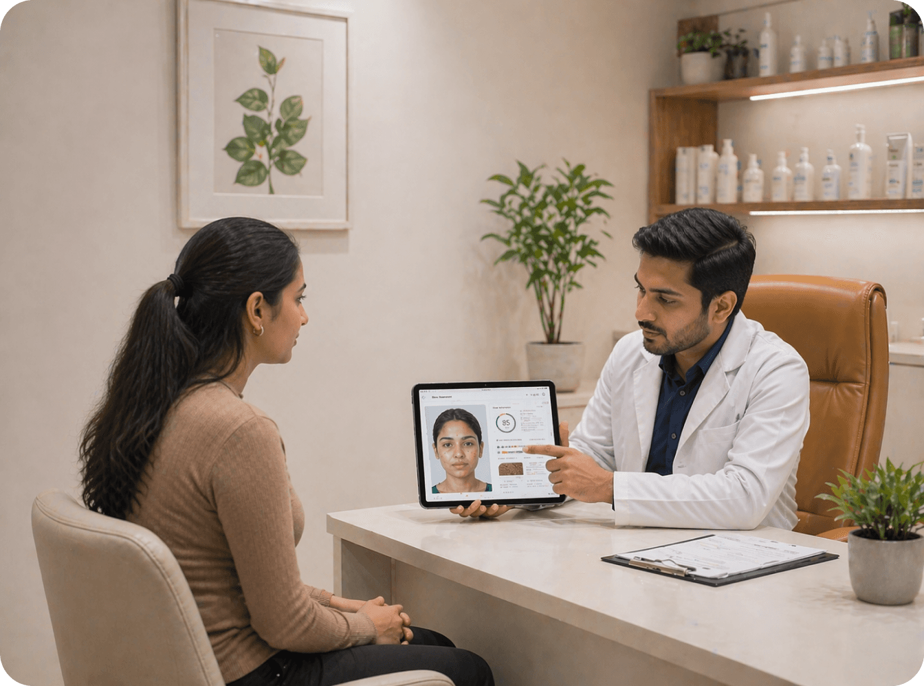 Clinic skin assessment interface preview